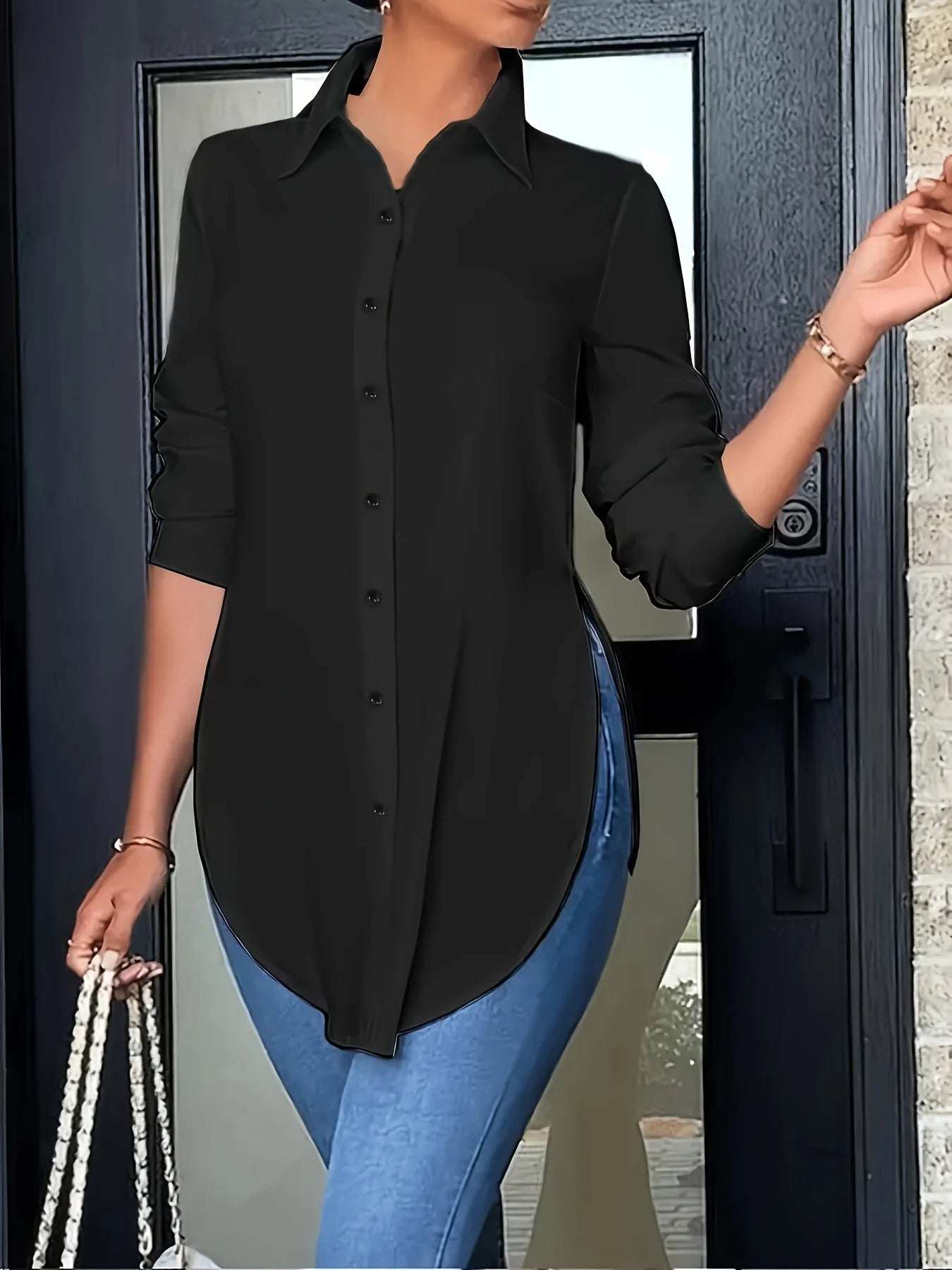Asymmetrical Button Shirt